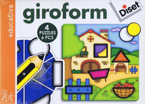 Giroform, 4 puslespil á 6 brikker (1)